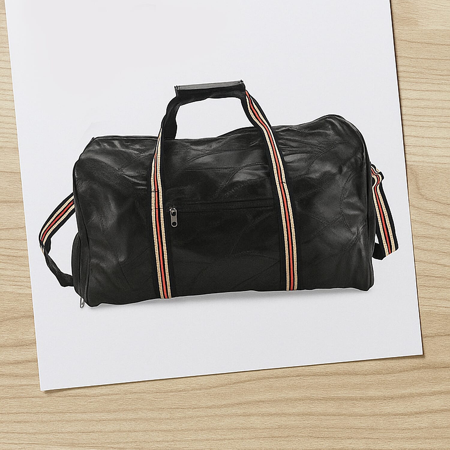 Hong Kong Closeout - 100% Genuine Leather Travel Bag - Black