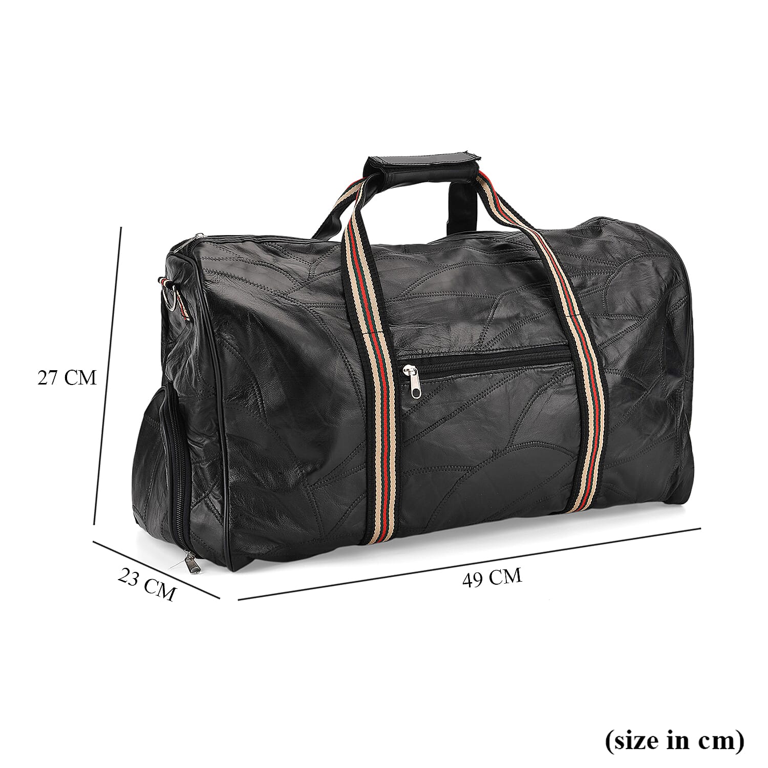 Hong Kong Closeout - 100% Genuine Leather Travel Bag - Black