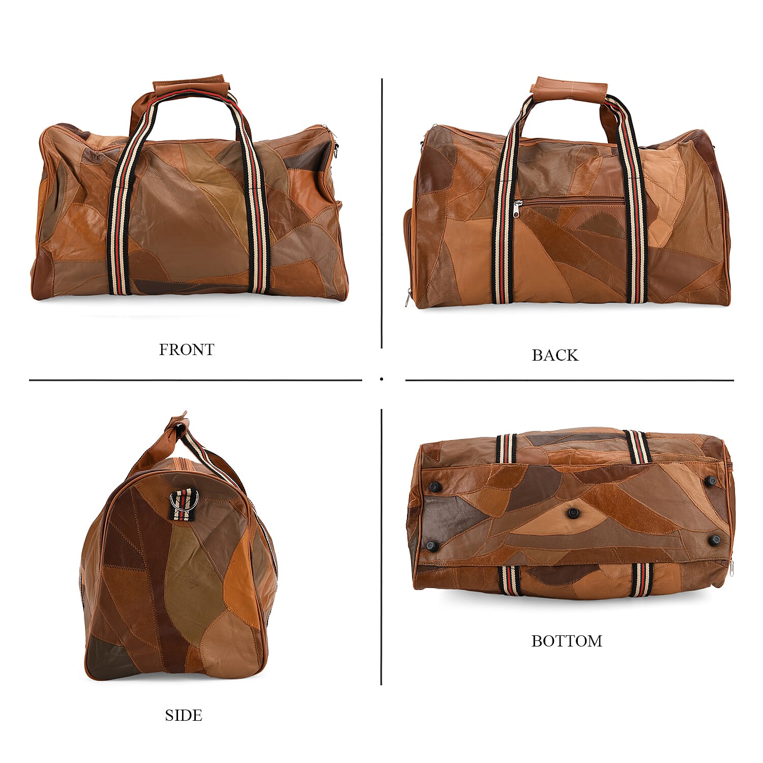 Hong Kong Closeout - 100%  Genuine Leather Travel Bag - Camel