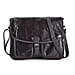 100% Leather Crossbody Bag with Adjustable Shoulder Strap - Brown