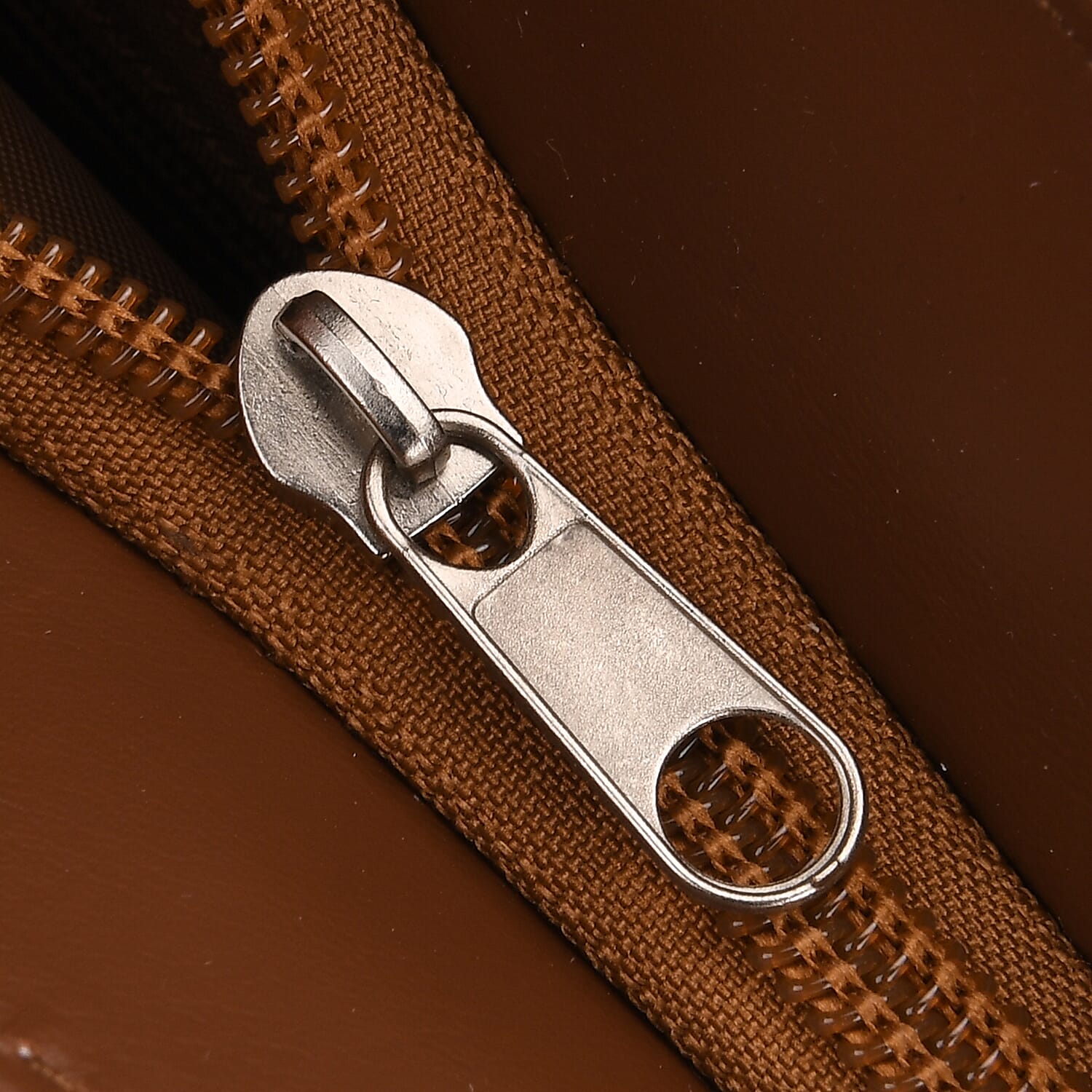 100% Leather Crossbody Bag with Adjustable Shoulder Strap - Camel