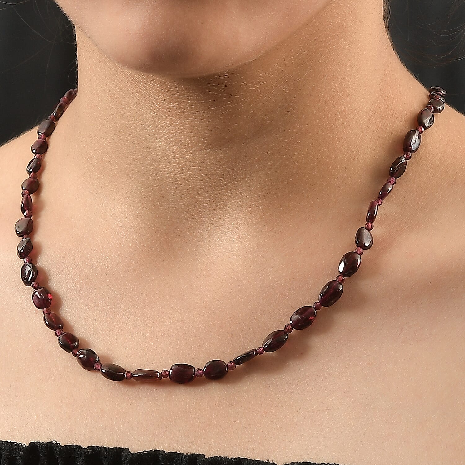 Red Garnet Necklace (Size - 20) 80.00 Ct. Red Garnet Necklace (Size - 20) 80.00 Ct.