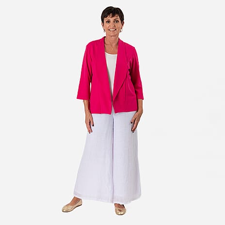 Anamor Ladies Lapel Blazer (Size S) - Fuschia