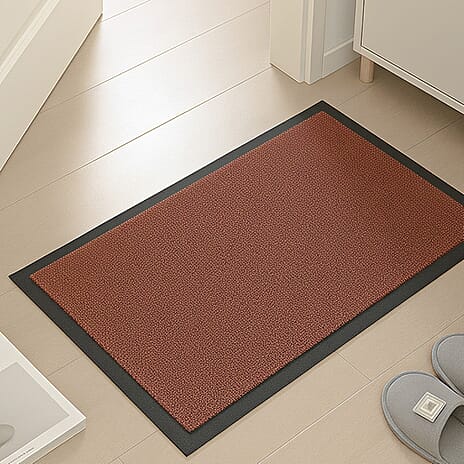 IW Microfiber Rug and Door Mat (Size 60x180 cm) - Brown