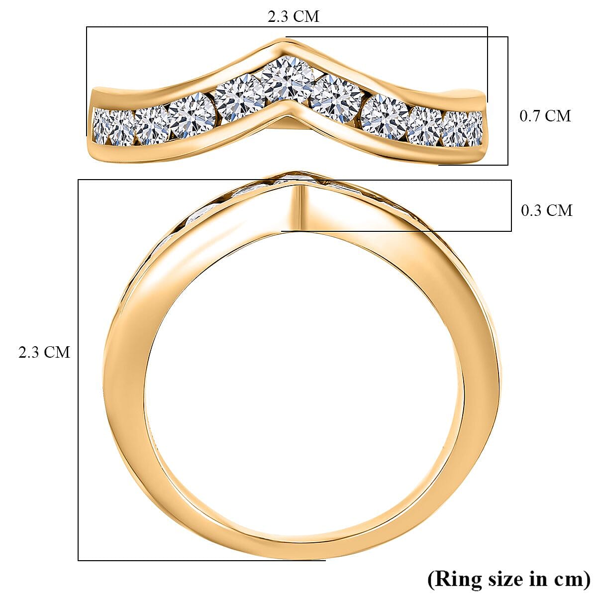 Luxuriant Diamond Lab Grown Diamond Wishbone Ring in Sterling Silver Luxuriant Diamond Lab Grown Diamond Wishbone Ring in Sterling Silver