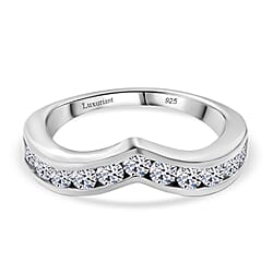 Luxuriant Diamond Lab Grown Diamond Wishbone Ring in Sterling Silver