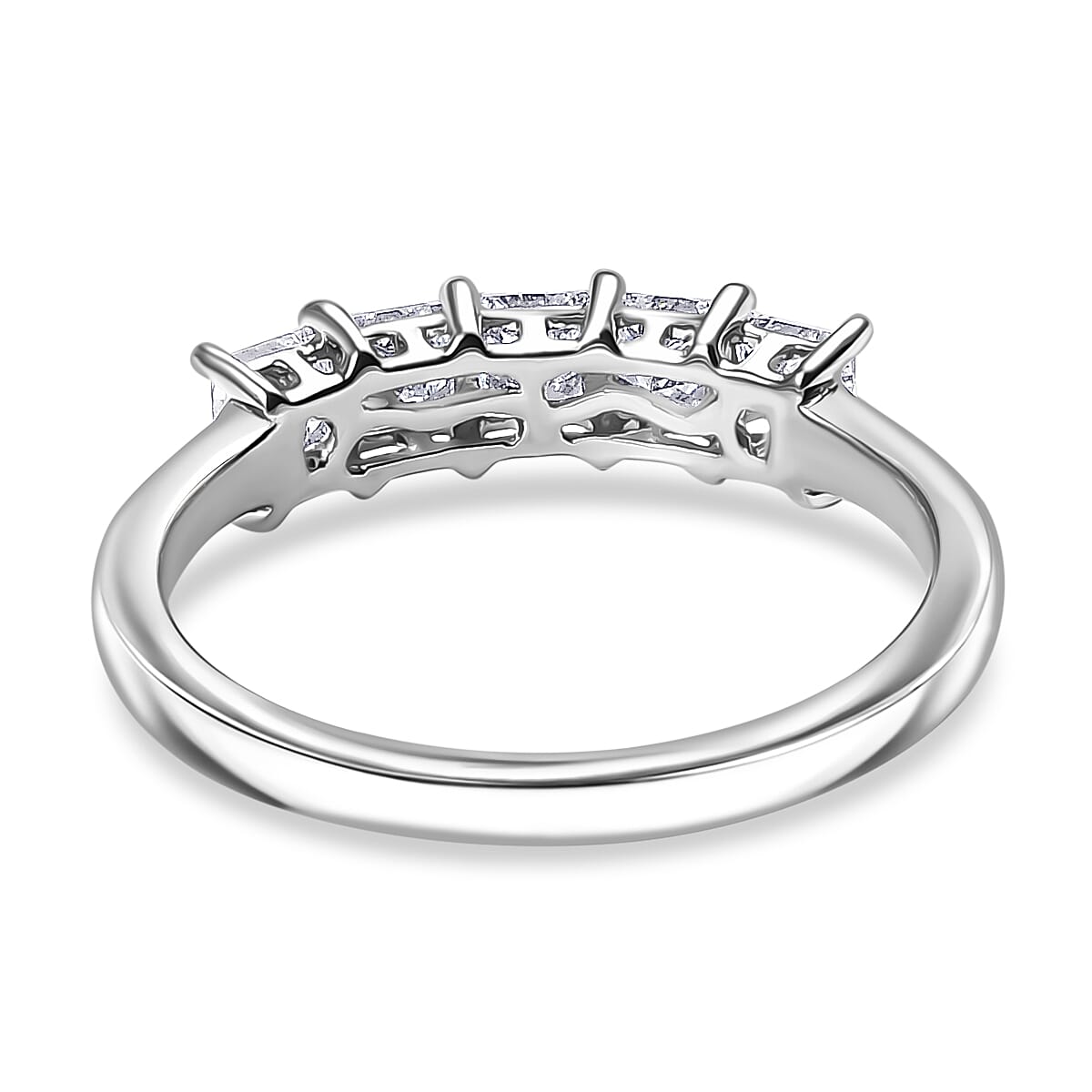 Luxuriant Diamond 950 Platinum SGL Certified Princess Cut Lab Grown Diamond (VS-E-F) 5 Stone Ring 1.00 Ct. Luxuriant Diamond 950 Platinum SGL Certified Princess Cut Lab Grown Diamond (VS-E-F) 5 Stone Ring 1.00 Ct.