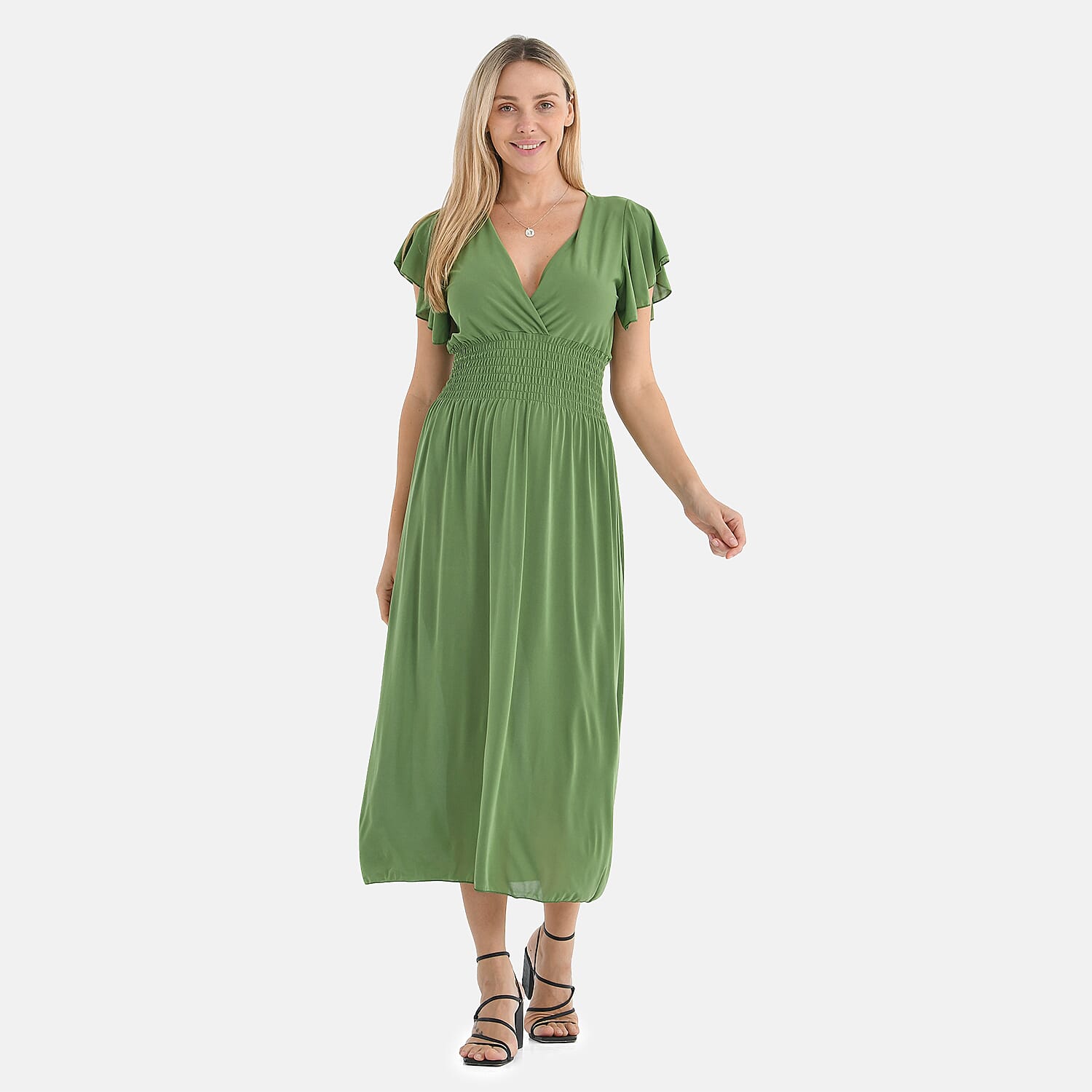 Maisi-Patterned-Midi-Size-One-Size-Curve-Green-Red