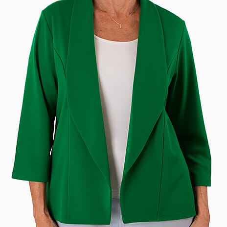Anamor Ladies Lapel Blazer (Size L) - Emerald