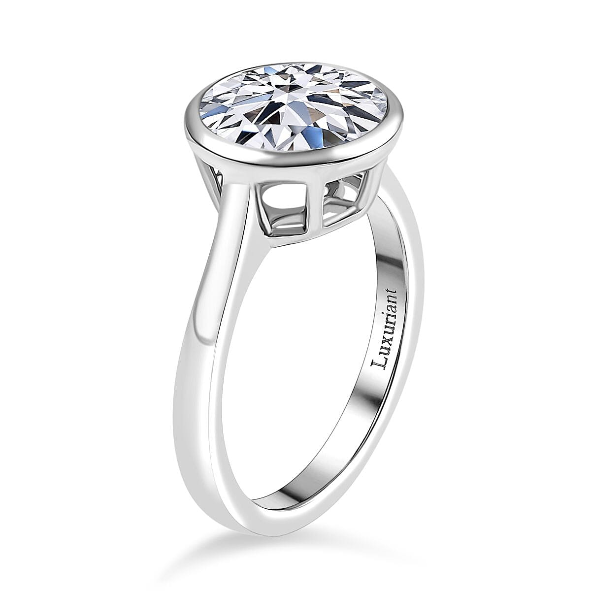 Luxuriant 950 Platinum IGI Certified (VS-F) Lab Grown Diamond Solitaire Ring 3.50 Ct, Platinum Wt. 5.63 Gms.