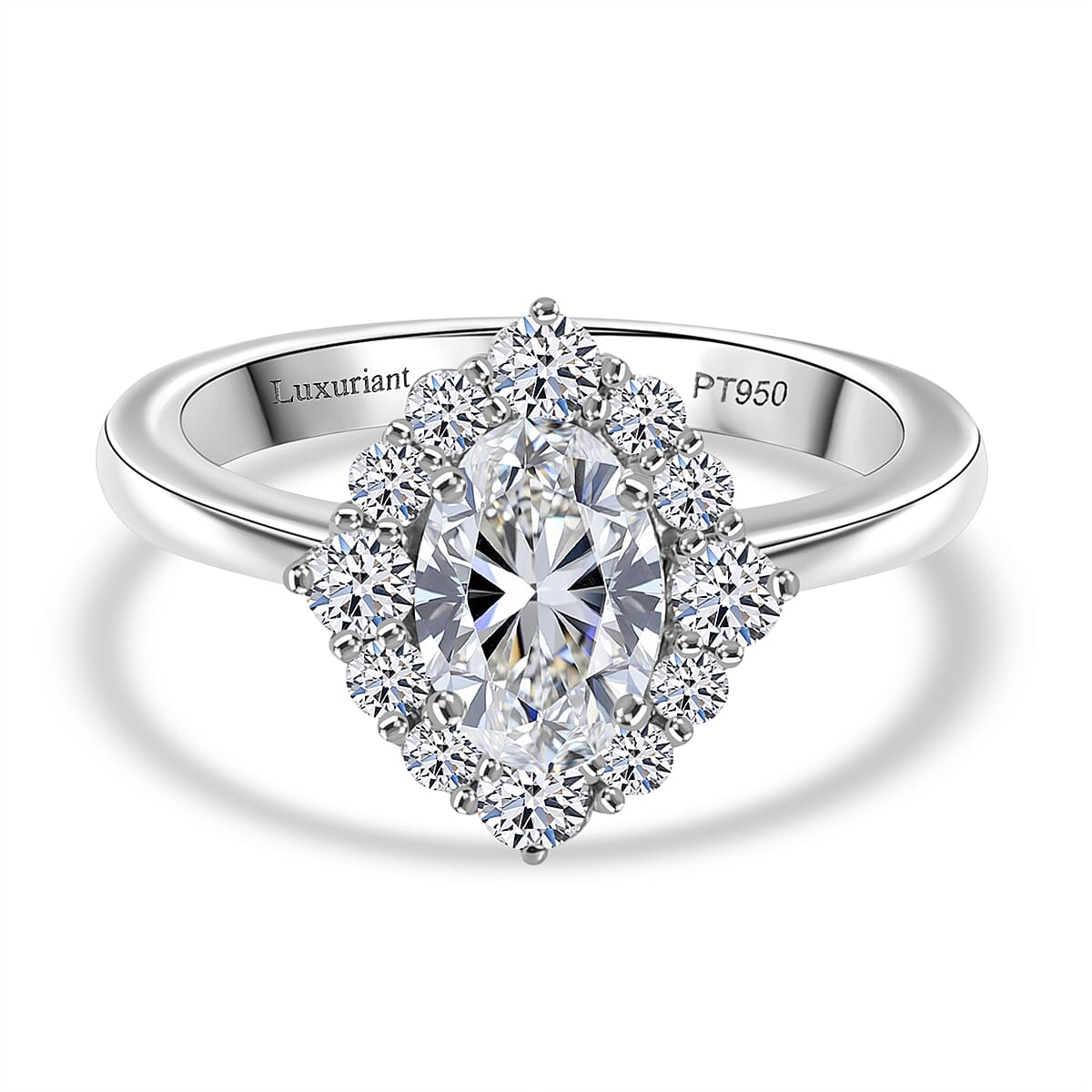 Luxuriant 950 Platinum IGI Certified Lab Grown Diamond (VS-EF) Ring 1.50 Ct.