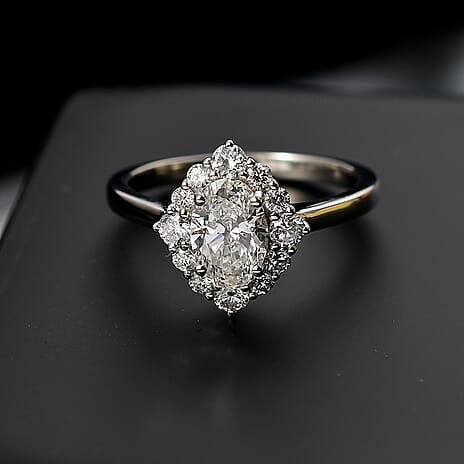 Luxuriant 950 Platinum IGI Certified Lab Grown Diamond (VS-EF) Ring 1.50 Ct.