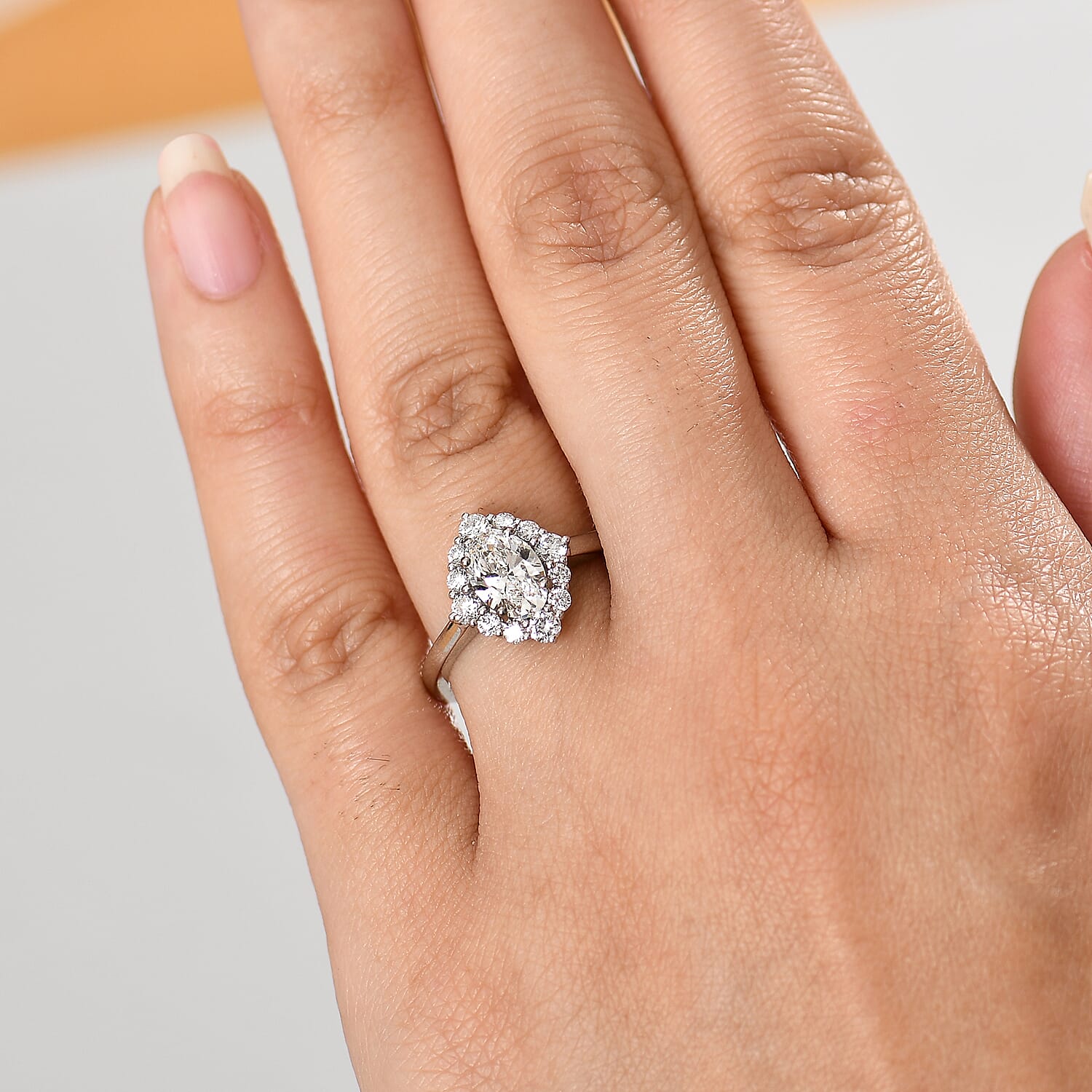 Luxuriant 950 Platinum IGI Certified Lab Grown Diamond (VS-EF) Ring 1.50 Ct.