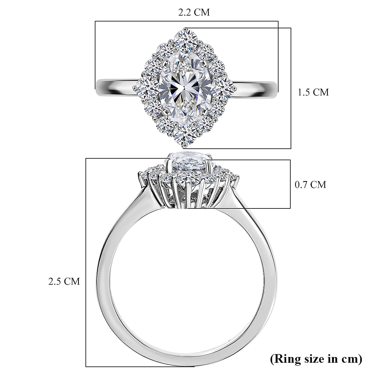 Luxuriant 950 Platinum IGI Certified Lab Grown Diamond (VS-EF) Ring 1.50 Ct.