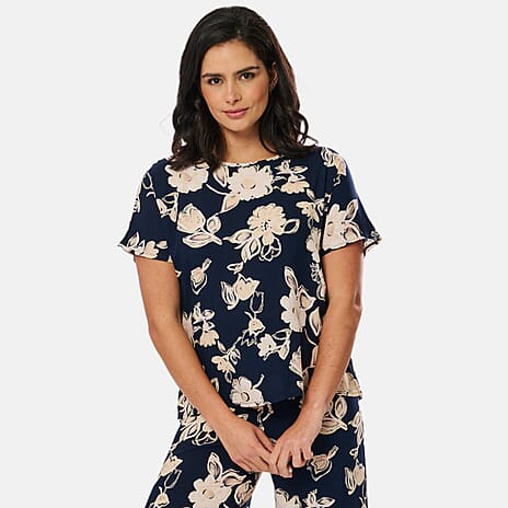 IW Woven Top (Size - 14) - Navy