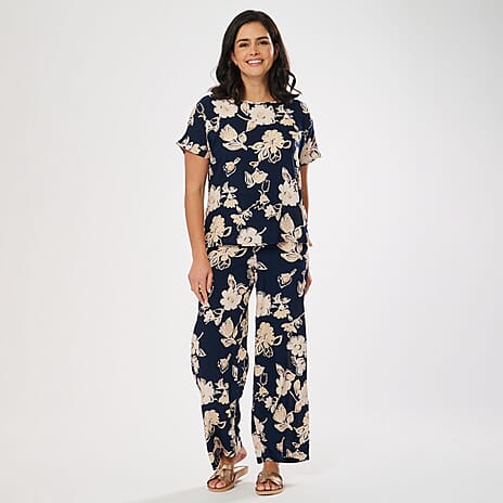 Woven Jean and Pant-Trouser (Size - 22) - Navy