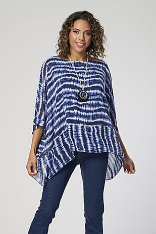 Woven Top (Size - 10) - Denim