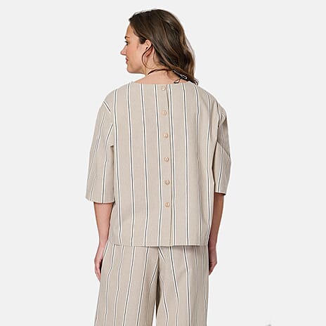 Woven Top (Size - 16) - Stone