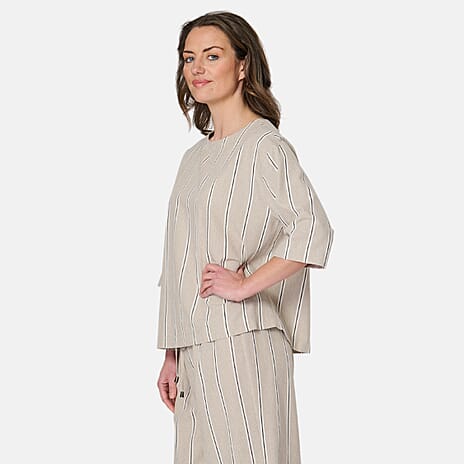 Woven Top (Size - 16) - Stone