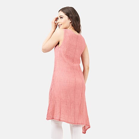 Cotton Woven Dress (Size - 10) - Terracotta