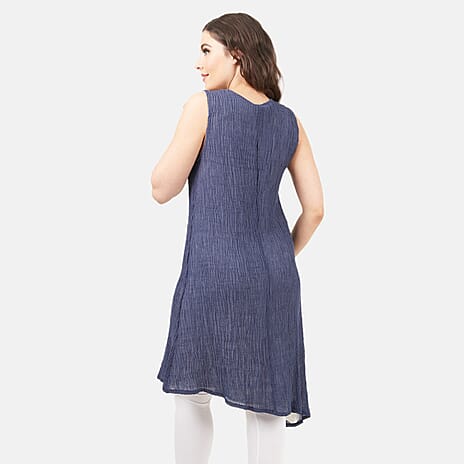 Cotton Woven Dress (Size - 16) - Navy