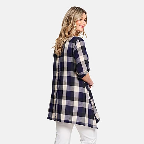 Woven Tunic (Size - 16) - Navy