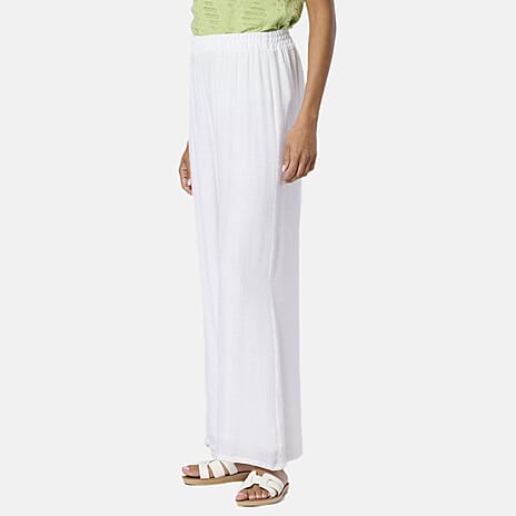 Woven Jean and Pant-Trouser (Size - 10) - White