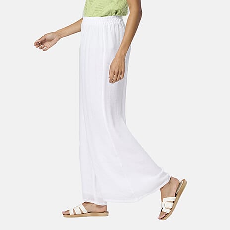 Woven Jean and Pant-Trouser (Size - 14) - White