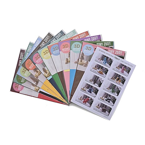 Set of 10 Animal Origami Paper Models