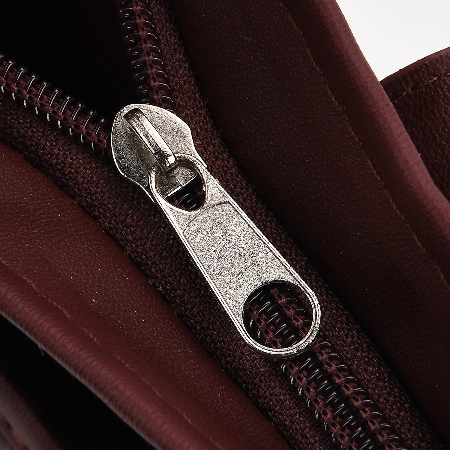 Styled By Patchwork Crossbody Bag with Adjustable Shoulder Strap - Burgundy