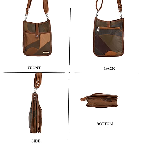 Crossbody Bag (Size - One Size) - Camel & Black