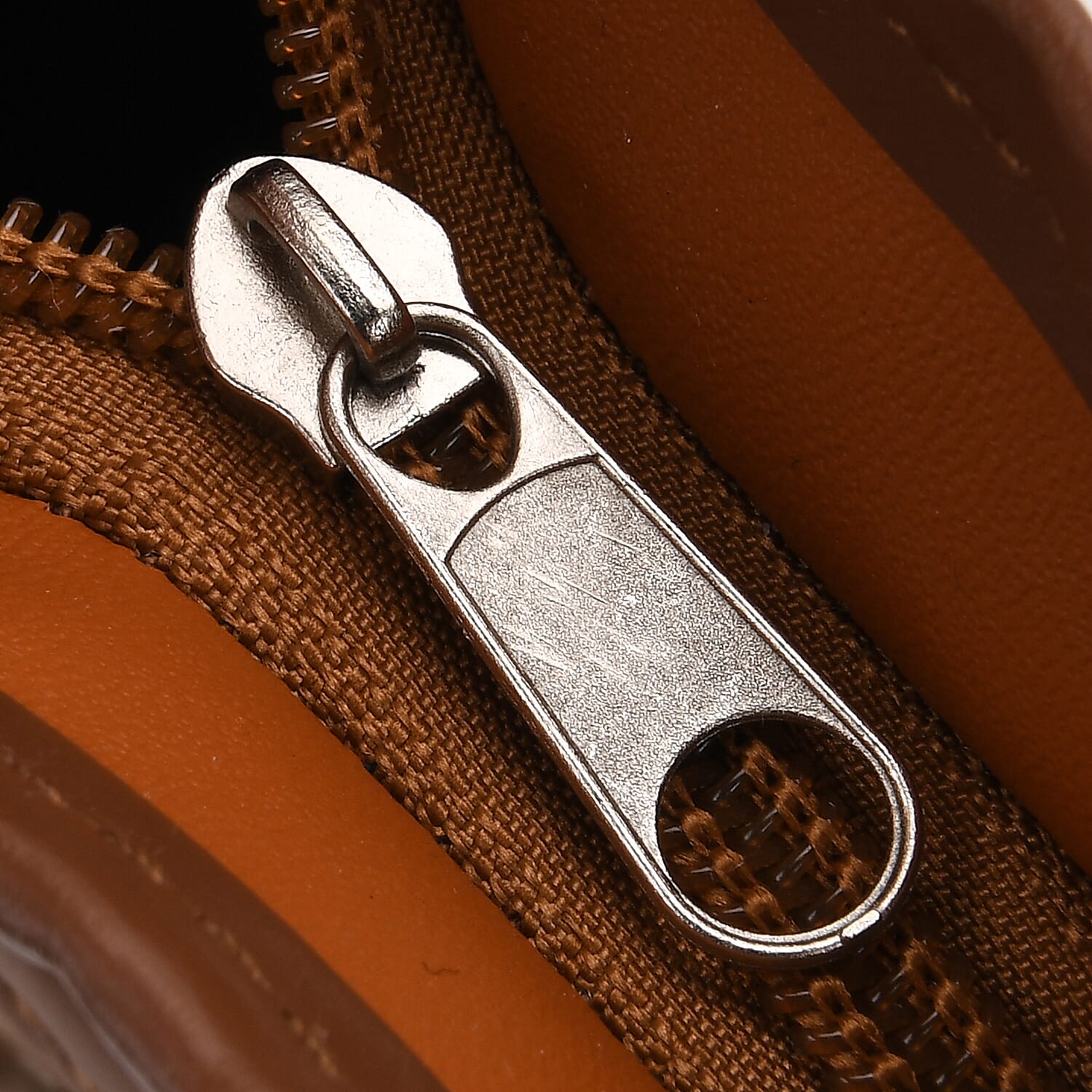 Styled By Patchwork Crossbody Bag with Adjustable Shoulder Strap - Camel