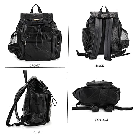 BRAND NEW LAUNCH - HOLIDAY SPECIAL DEAL - Styled By 100% Genuinel leather Backpack - Black, Great for holidays