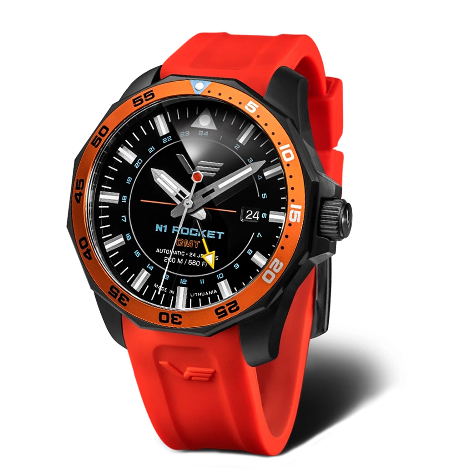 Vostok Europe Automatic Mens Watch in Stainless Steel - Orange