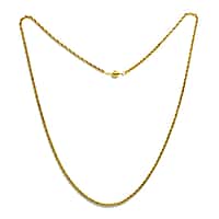 9K Yellow Gold Twisted Necklace (Size - 18) with Magnetic Clasp