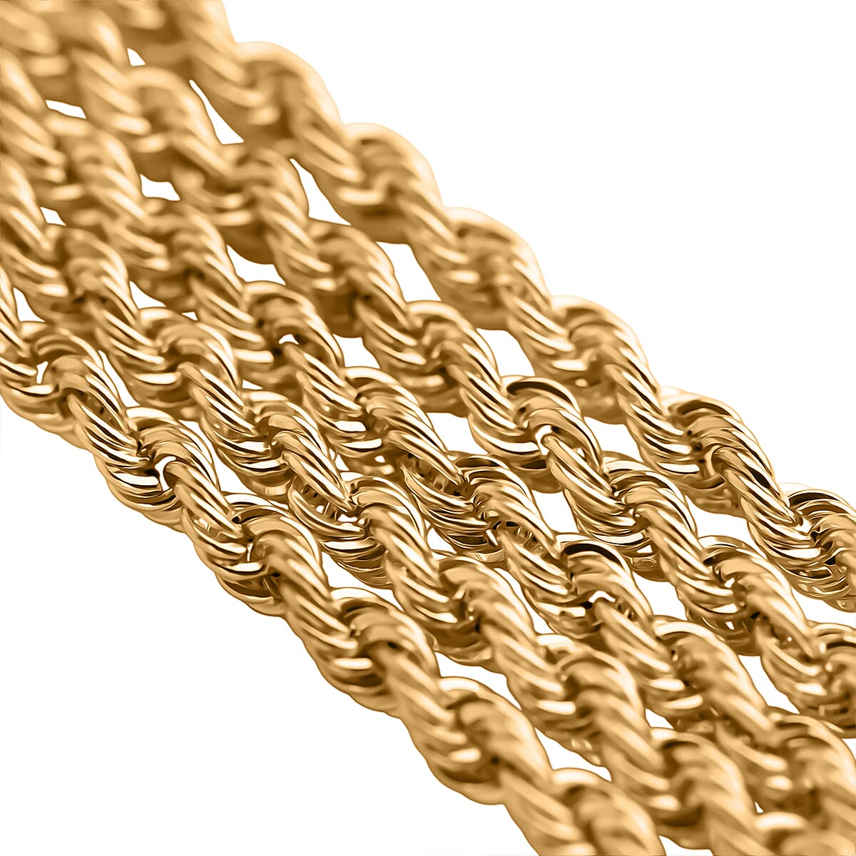 Maestro Collection - 9K Yellow Gold Tassel Rope Earring with Push Back (Length 62.20mm).