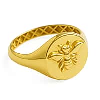 9K Yellow Gold HoneyBee Signet Ring