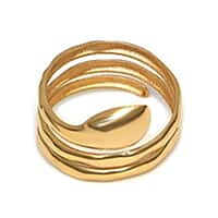 9K Yellow Gold Spiral Ring