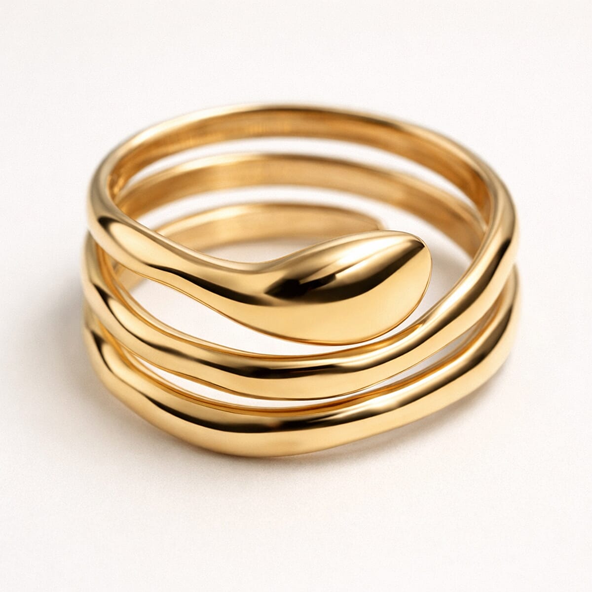 GOLD SMACKDOWN BIGGEST FIND- Designer Closeout -  Premium  SERPENT Design 9k Yellow Gold Ring- Limited Edition