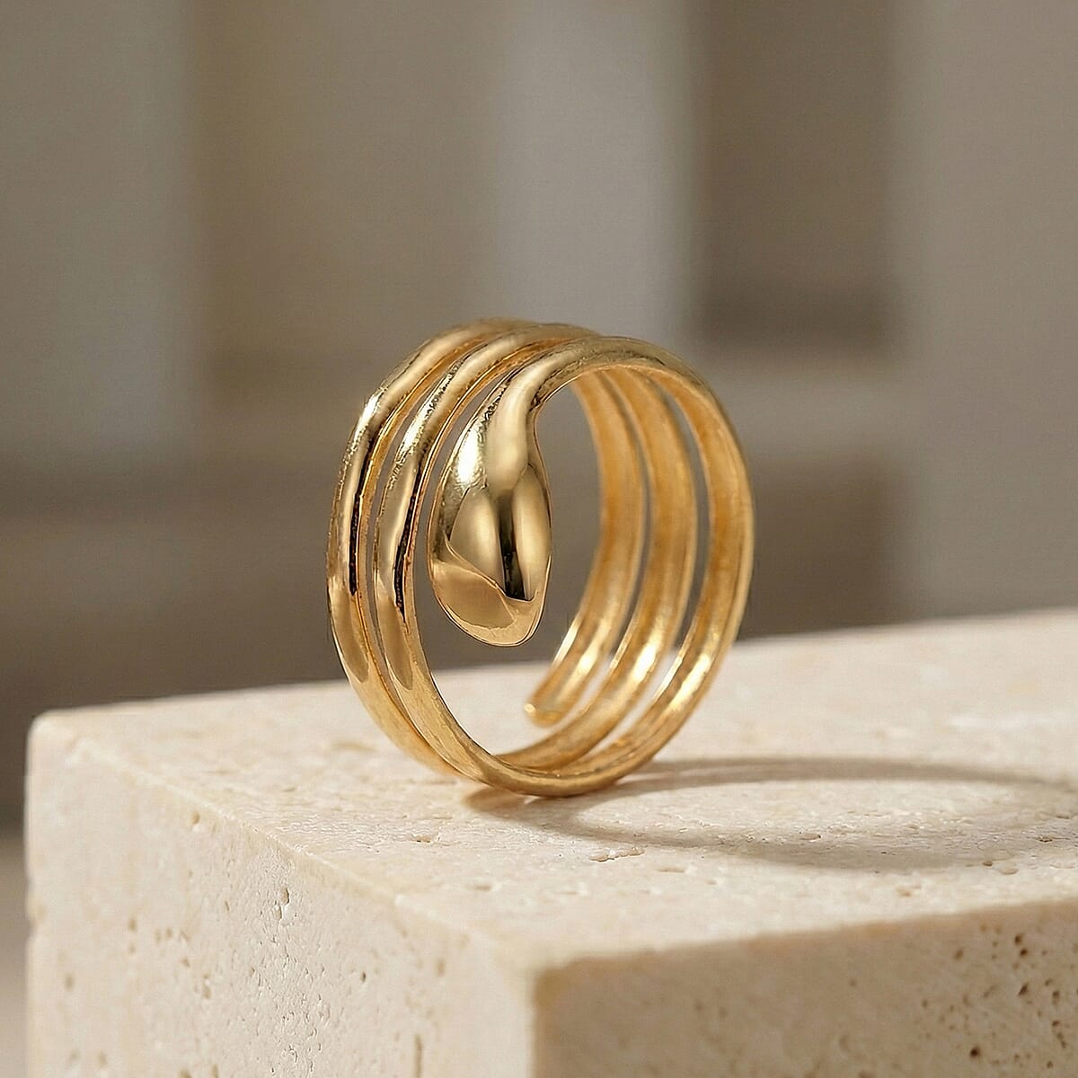 GOLD SMACKDOWN BIGGEST FIND- Designer Closeout -  Premium  SERPENT Design 9k Yellow Gold Ring- Limited Edition