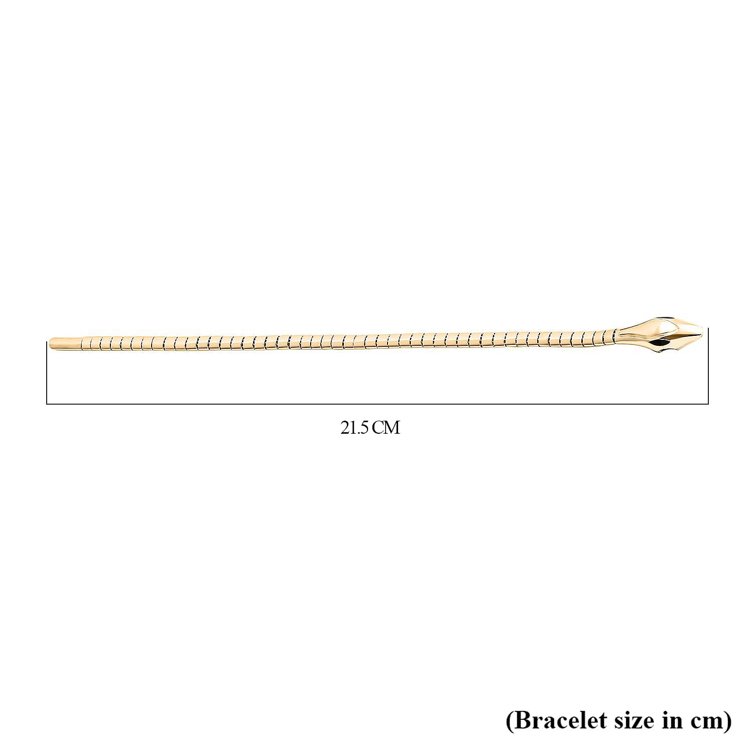 Designer Inspired - 9K Yellow Gold Snake Bracelet (Size - 8) , Gold Wt. 8.60 Gms.