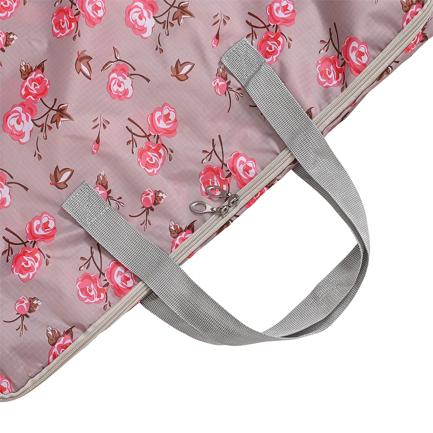 Tropical Leaf Storage Box (Size 70x50x30 cm) - Grey & Green