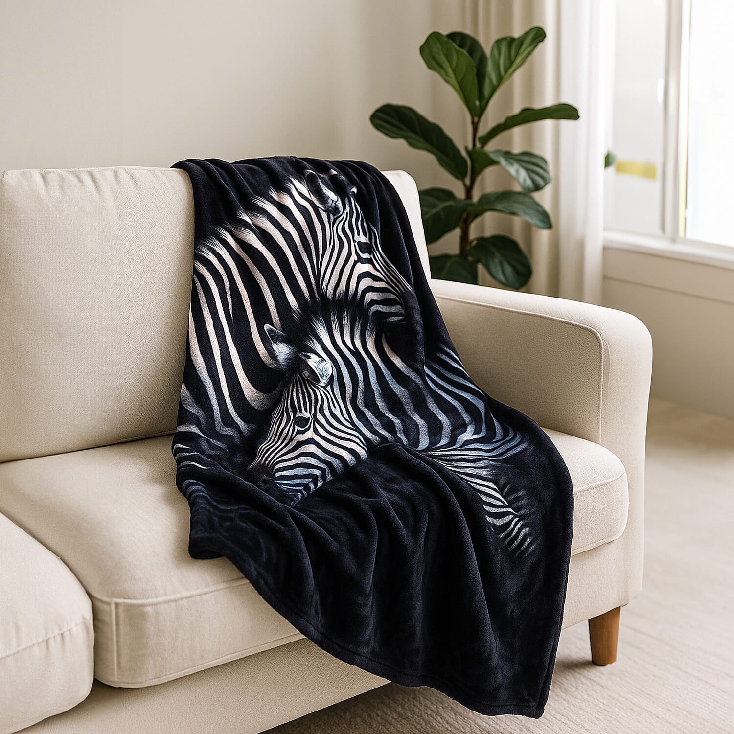 Hush-Haven-Digital-Zebra-Print-Flannel-Cozy-Blanket-200x150cm-White-Bl