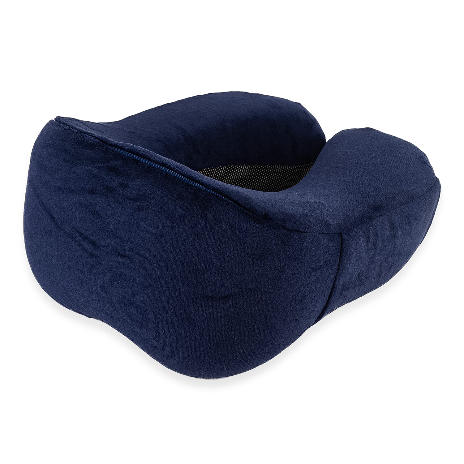 CUQOO Memory Foam Neck Travel Pillow with Travel Bag - Navy