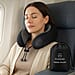 CUQOO Memory Foam Neck Travel Pillow with Travel Bag - Black