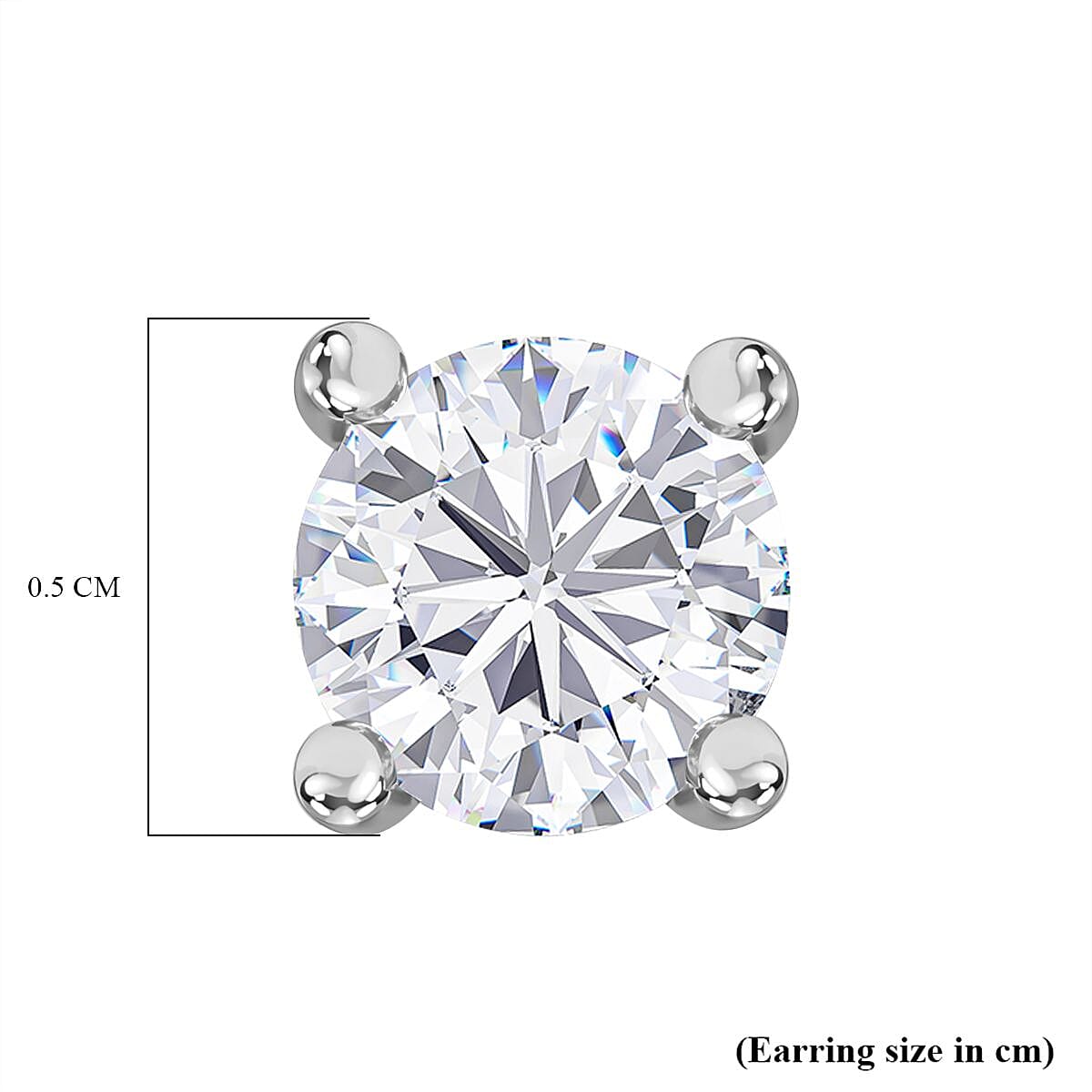 Swarovski Zirconia Solitaire Stud Push Back Earring in Platinum Overlay Sterling Silver 1.83 Ct. Swarovski Zirconia Solitaire Stud Push Back Earring in Platinum Overlay Sterling Silver 1.83 Ct.