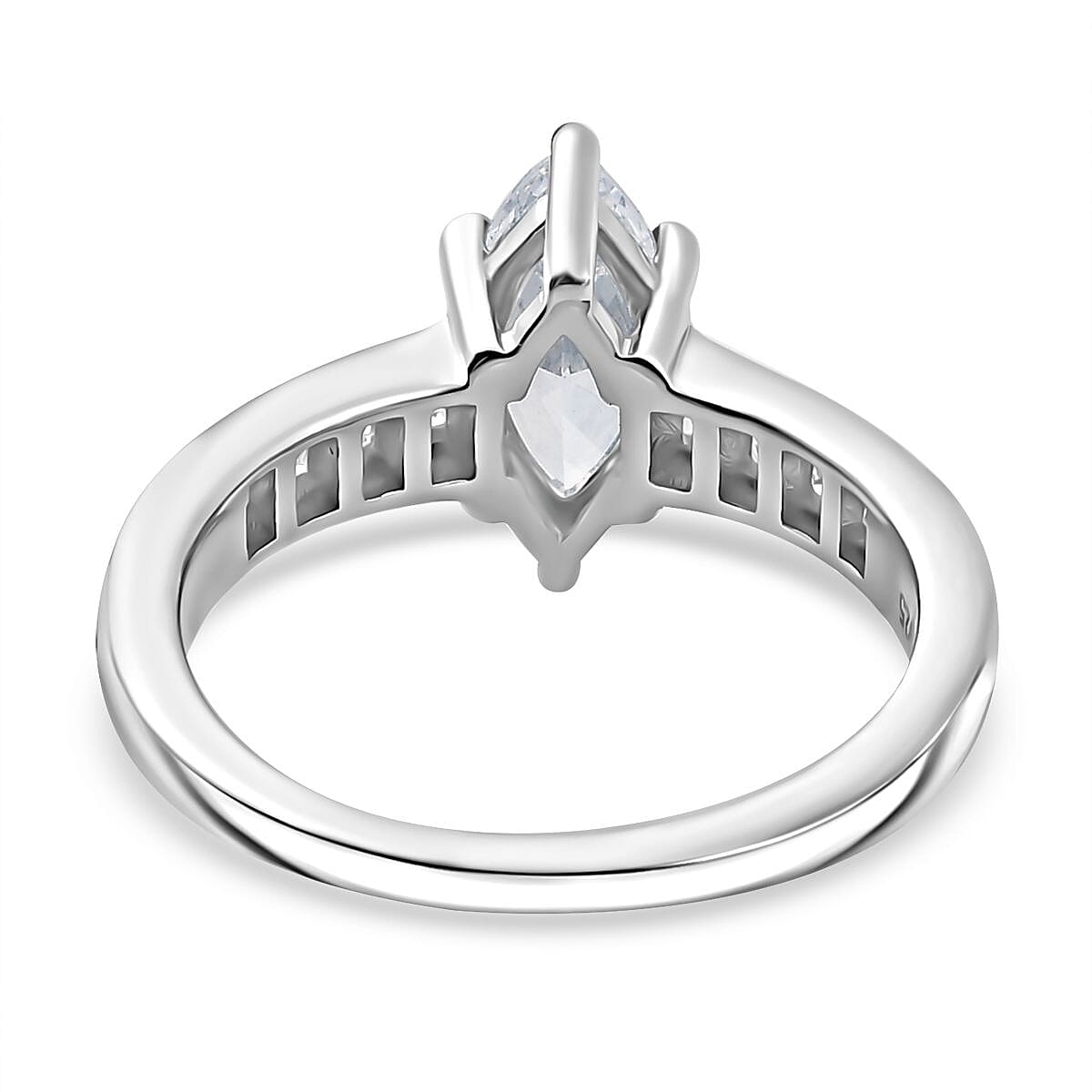 Swarovski Zirconia Solitaire Ring in Rhodium Overlay Sterling Silver 2.38 Ct. Swarovski Zirconia Solitaire Ring in Rhodium Overlay Sterling Silver 2.38 Ct.