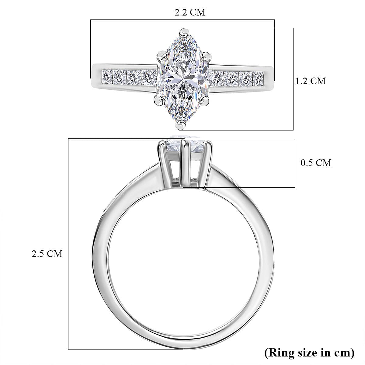 Swarovski Zirconia Solitaire Ring in Rhodium Overlay Sterling Silver 2.38 Ct. Swarovski Zirconia Solitaire Ring in Rhodium Overlay Sterling Silver 2.38 Ct.