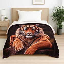 Homesmart Digital Leopard Print Flannel Cozy Throw (200x150 cm) -  Yellow