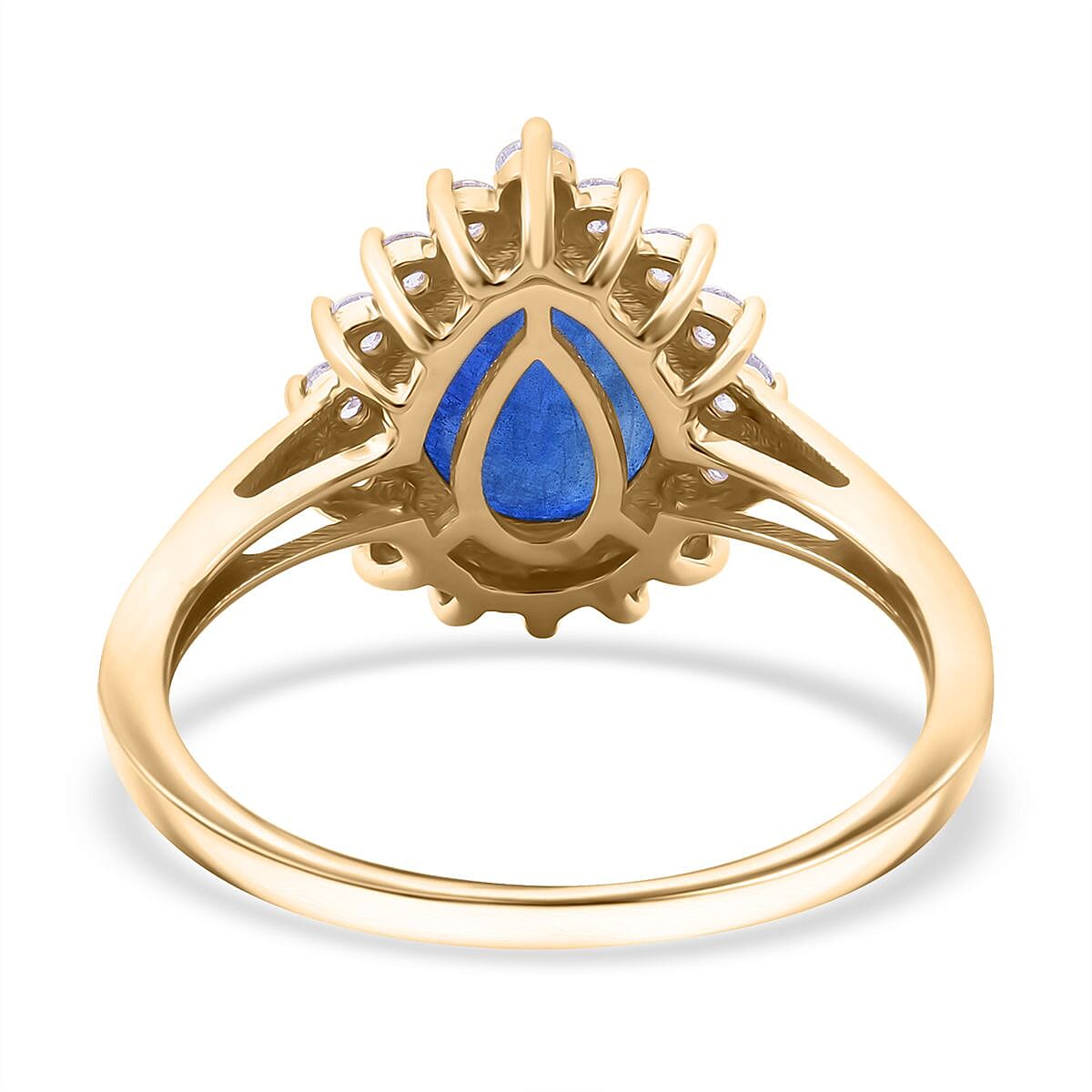 9K Yellow Gold Premium Vietnamese Cobalt Blue Spinel & (SI-G-H) Lab Grown Diamond Ring 3.02 Ct. 9K Yellow Gold Premium Vietnamese Cobalt Blue Spinel & (SI-G-H) Lab Grown Diamond Ring 3.02 Ct.